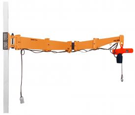JIB CRANE WITH ELECTRIC POWER CHAIN BLOCK(PILLER FITTING TYPE・COLOMN TYPE) Universal Joint Type