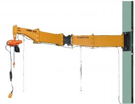 JIB CRANE WITH ELECTRIC POWER CHAIN BLOCK(PILLER FITTING TYPE・BOLT・NUT TYPE) Universal Joint Type