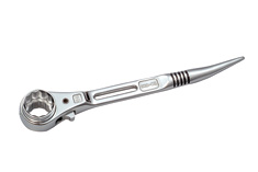 RATCHET WRENCH Double Size, All polish type, with bent spear
