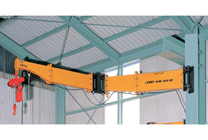 JIB CRANE WITH ELECTRIC POWER CHAIN BLOCK(PILLER FITTING TYPE・WELDING TYPE) Universal Joint Type